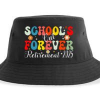 Groovy SchoolS Out Forever Retirement 2025 Retired Teacher Gift Sustainable Bucket Hat