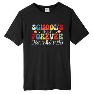 Groovy SchoolS Out Forever Retirement 2025 Retired Teacher Gift Tall Fusion ChromaSoft Performance T-Shirt