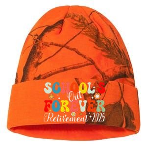 Groovy SchoolS Out Forever Retirement 2025 Retired Teacher Gift Kati Licensed 12" Camo Beanie