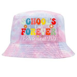 Groovy SchoolS Out Forever Retirement 2025 Retired Teacher Gift Tie-Dyed Bucket Hat