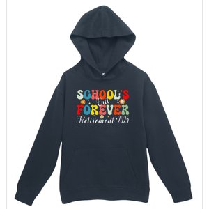 Groovy SchoolS Out Forever Retirement 2025 Retired Teacher Gift Urban Pullover Hoodie