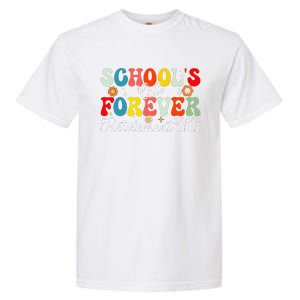 Groovy SchoolS Out Forever Retirement 2025 Retired Teacher Gift Garment-Dyed Heavyweight T-Shirt