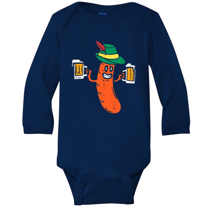 German Sausage Oktoberfest Wurst Bavarian Baby Long Sleeve Bodysuit