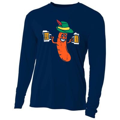 German Sausage Oktoberfest Wurst Bavarian Cooling Performance Long Sleeve Crew