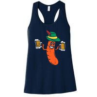 German Sausage Oktoberfest Wurst Bavarian Women's Racerback Tank