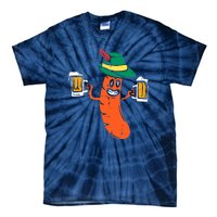 German Sausage Oktoberfest Wurst Bavarian Tie-Dye T-Shirt