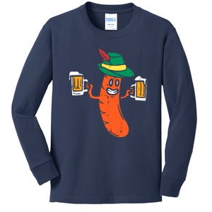 German Sausage Oktoberfest Wurst Bavarian Kids Long Sleeve Shirt