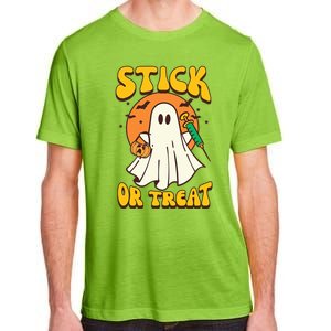 Groovy Stick Or Treat Er Tech Fall Autumn Nurse Halloween Great Gift Adult ChromaSoft Performance T-Shirt