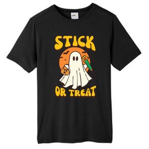 Groovy Stick Or Treat Er Tech Fall Autumn Nurse Halloween Great Gift Tall Fusion ChromaSoft Performance T-Shirt