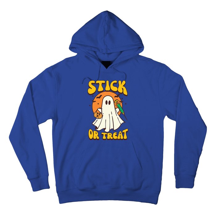 Groovy Stick Or Treat Er Tech Fall Autumn Nurse Halloween Great Gift Hoodie