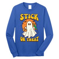 Groovy Stick Or Treat Er Tech Fall Autumn Nurse Halloween Great Gift Long Sleeve Shirt