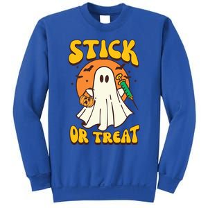 Groovy Stick Or Treat Er Tech Fall Autumn Nurse Halloween Great Gift Sweatshirt