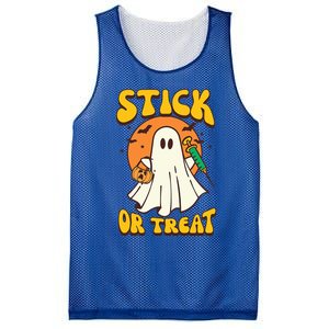 Groovy Stick Or Treat Er Tech Fall Autumn Nurse Halloween Great Gift Mesh Reversible Basketball Jersey Tank