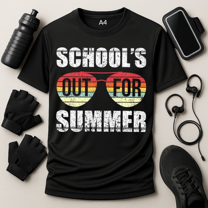 Graduation Schools Out For Summer Students Teacher Cooling Performance Crew T-Shirt