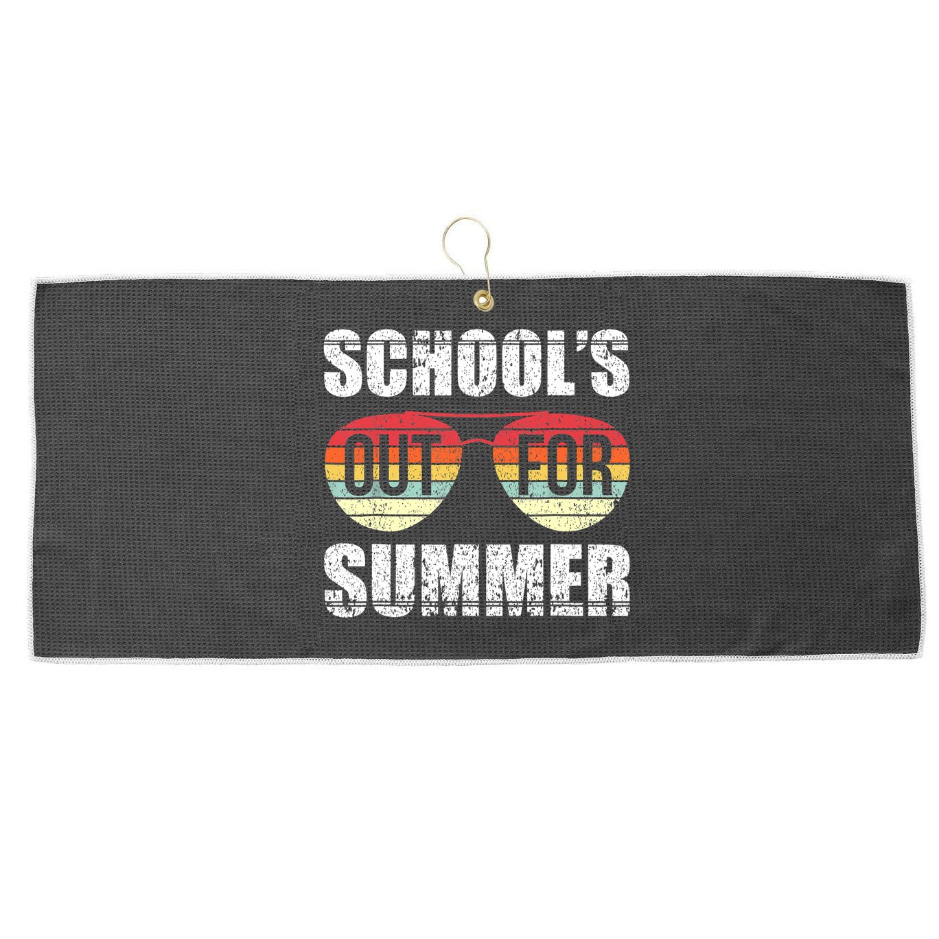 Graduation Schools Out For Summer Students Teacher Large Microfiber Waffle Golf Towel