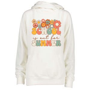 Groovy Schools Out For Summer Last Day Of School Teacher Womens Funnel Neck Pullover Hood