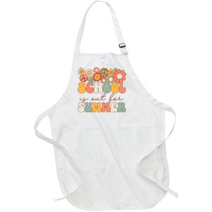 Groovy Schools Out For Summer Last Day Of School Teacher Full-Length Apron With Pockets