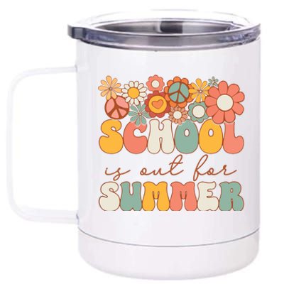 Groovy Schools Out For Summer Last Day Of School Teacher 12 oz Stainless Steel Tumbler Cup