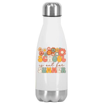 Groovy Schools Out For Summer Last Day Of School Teacher Stainless Steel Insulated Water Bottle