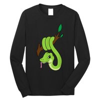 Green Snake On Branch Reptiles Kids Snakes Long Sleeve Shirt