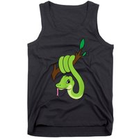 Green Snake On Branch Reptiles Kids Snakes Tank Top