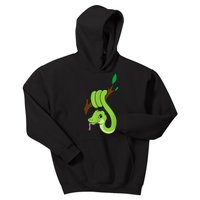 Green Snake On Branch Reptiles Kids Snakes Kids Hoodie