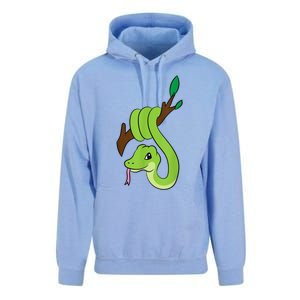 Green Snake On Branch Reptiles Kids Snakes Unisex Surf Hoodie