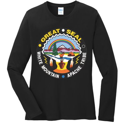 Great Seal Of The White Mountain Ladies Long Sleeve Shirt