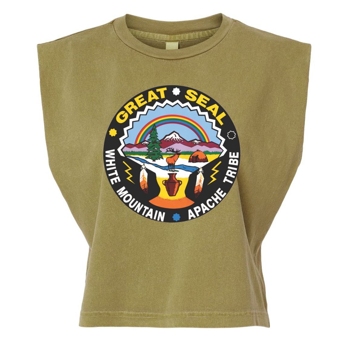Great Seal Of The White Mountain Garment-Dyed Women's Muscle Tee