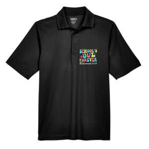 Groovy SchoolS Out Forever Retirement 2024 Men's Origin Performance Pique Polo