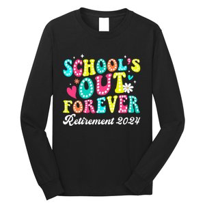 Groovy SchoolS Out Forever Retirement 2024 Long Sleeve Shirt