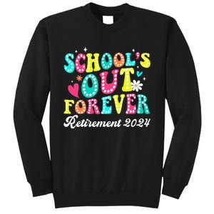 Groovy SchoolS Out Forever Retirement 2024 Sweatshirt