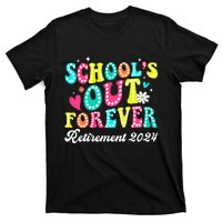 Groovy SchoolS Out Forever Retirement 2024 T-Shirt