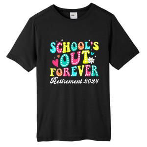 Groovy SchoolS Out Forever Retirement 2024 Tall Fusion ChromaSoft Performance T-Shirt