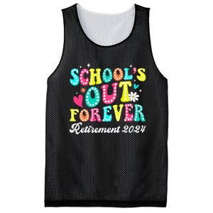 Groovy SchoolS Out Forever Retirement 2024 Mesh Reversible Basketball Jersey Tank