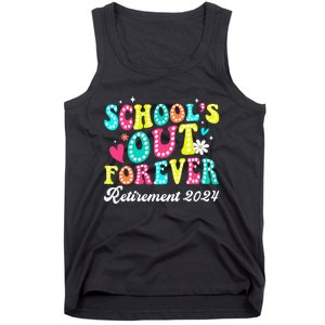 Groovy SchoolS Out Forever Retirement 2024 Tank Top