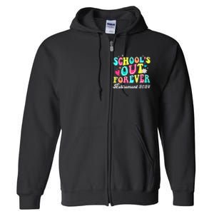 Groovy SchoolS Out Forever Retirement 2024 Full Zip Hoodie