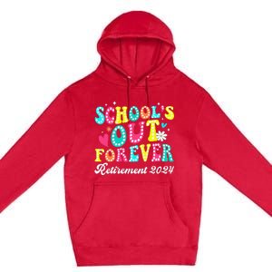 Groovy SchoolS Out Forever Retirement 2024 Premium Pullover Hoodie