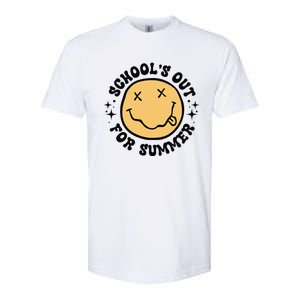 Groovy Schools Out For Summer Smile Face Last Day Of School Softstyle CVC T-Shirt