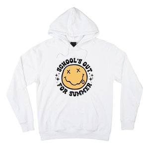 Groovy Schools Out For Summer Smile Face Last Day Of School Hoodie