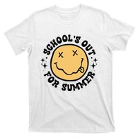 Groovy Schools Out For Summer Smile Face Last Day Of School T-Shirt