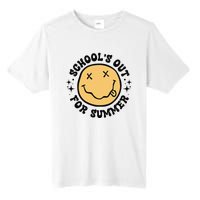 Groovy Schools Out For Summer Smile Face Last Day Of School Tall Fusion ChromaSoft Performance T-Shirt