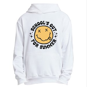 Groovy Schools Out For Summer Smile Face Last Day Of School Urban Pullover Hoodie