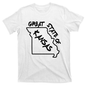 Great State Of Kansas Missouri Marker Trump Joke T-Shirt