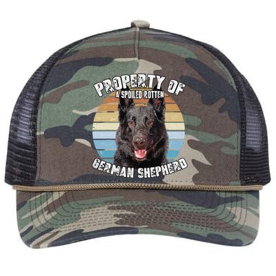 German Shepherd Owner Lover Property Of Gift Cute Dog Retro Rope Trucker Hat Cap