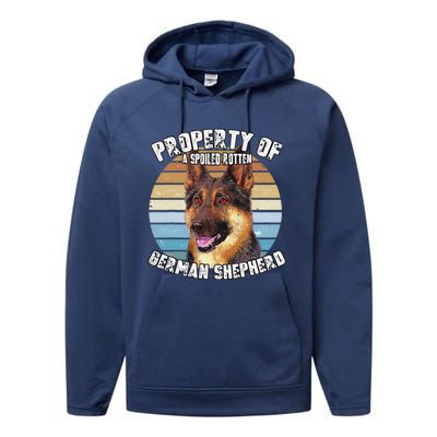 German Shepherd Owner Lover Property Of Gift Love Cute Dog Performance Fleece Hoodie