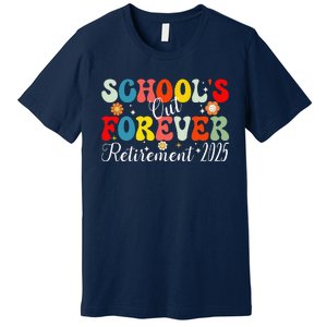 Groovy SchoolS Out Forever Retirement 2025 Retired Teacher Premium T-Shirt