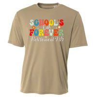 Groovy SchoolS Out Forever Retirement 2025 Retired Teacher Cooling Performance Crew T-Shirt