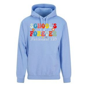 Groovy SchoolS Out Forever Retirement 2025 Retired Teacher Unisex Surf Hoodie