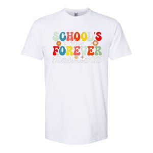 Groovy SchoolS Out Forever Retirement 2025 Retired Teacher Softstyle CVC T-Shirt